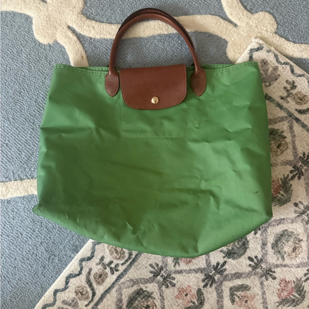Longchamp Green Snap Tote